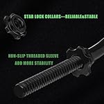47"" EZ Curl Bar Weight Lifting Bar 1-inch Curling Bars for Weight lifting with 2 Star Collars Star-nuts (220lb Weight Capacity) for Hip Thrusts Squats Lunges for Gym and Home - Image 4