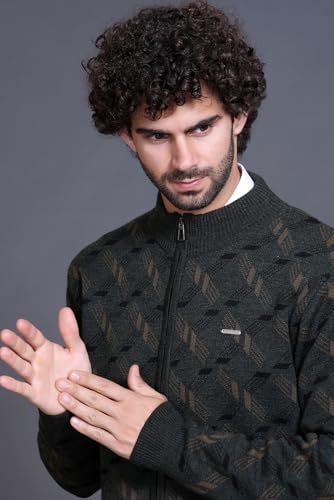 Image of GODFREY Full Sleeve Zipper Sweater for Man Winter Wear -Mens Woolen Sweaters Turtle Neck