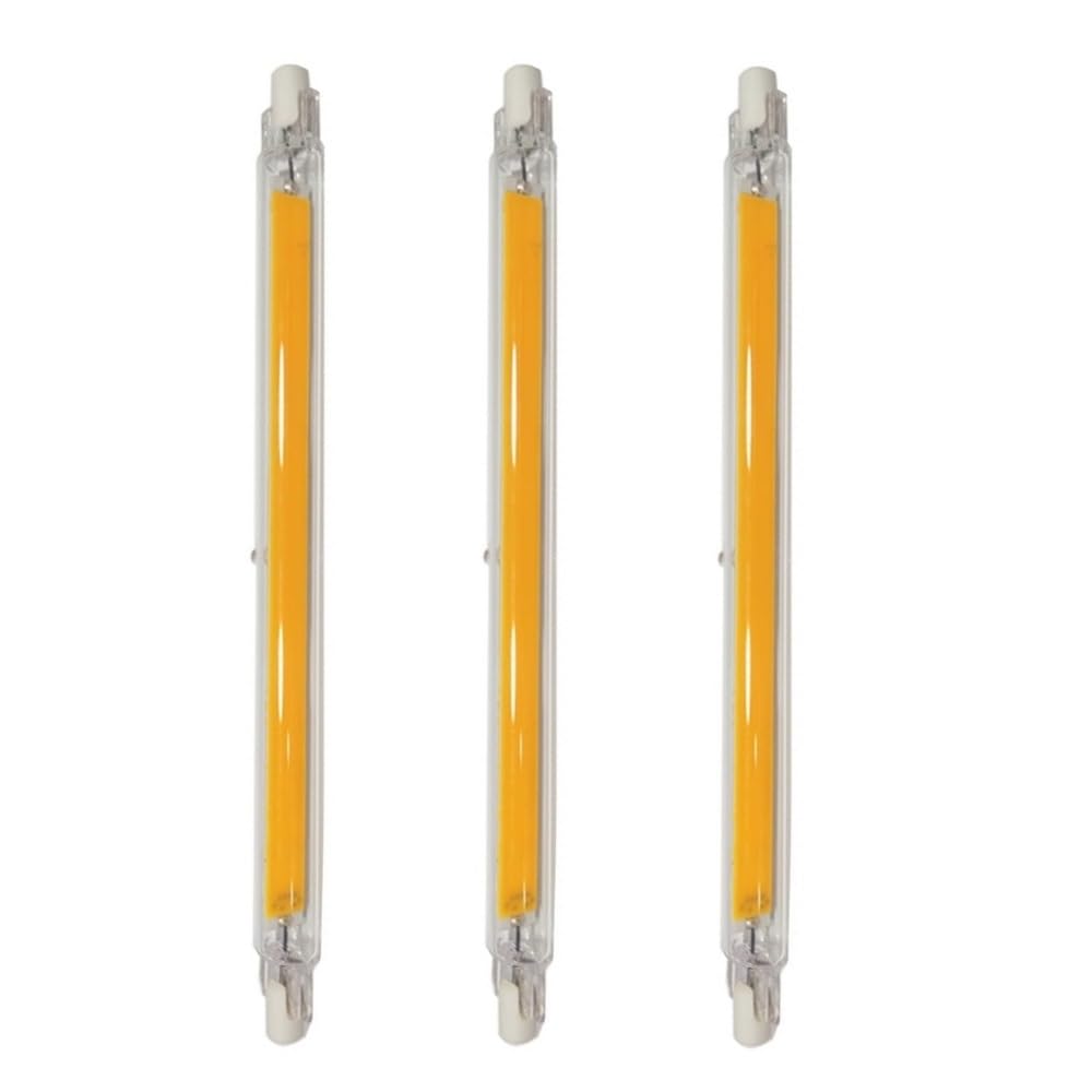 Bombilla R7S LED 189mm 20W, 2000LM 110V-230V J189 Luz lineal de doble extremo para focos de seguridad (110V 20W 3PCS/Cálido blanco 2700K)