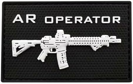 AR Operator AR15 AR-15 Rifle Gun Lover Military Veteran Second Amendment Shooting 3.1" Hook and Loop Embroidered Patch for Clothing image 3
