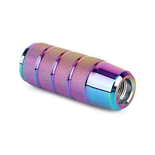 Cnspeed Shift Knob, 3.78" Aluminum Weighted Car Gear Transmission Stick Shifter Manual Lever Handle With 3 Threaded Adapters M8 M10 M12 For Most Manual Automatic Vehicles (Neo Chrome) #TOP2