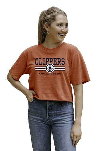Los Angeles Clippers NBA Officially Licensed Women's Crop Top T-Shirt Ringspun Alternate Color, Large