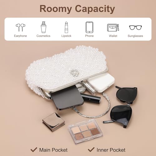Image of DTGN Clutch Purse Evening Clutch Bag Handbag Cross Body Bag for Women Formal Wedding Club