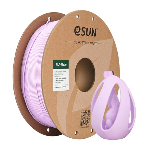 Image of eSUN Matte PLA Filament 1.75mm 3D Printing Filament, 1kg Cardboard Spool(2.2lbs) 3D Printer Filament PLA for Most FDM 3D Printers, Lilac