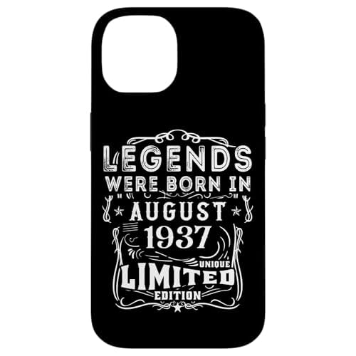 Carcasa para iPhone 14 Cumpleaños Agosto 1937 Edición Limitada Regalo Legend