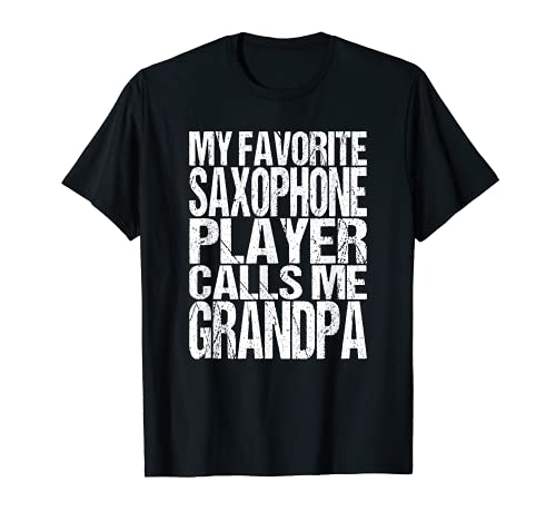 Homme Mon saxophone préféré m'appelle Grandpa Marching Band T-Shirt