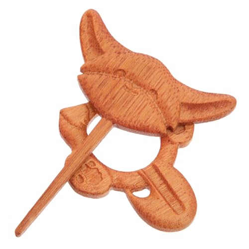 Yardenfun Broche Bois Renard Légère et Épingle Décorative pour Châle Accessoire Mode Femme Design Élégant et Artisanal Décoration Vêtement