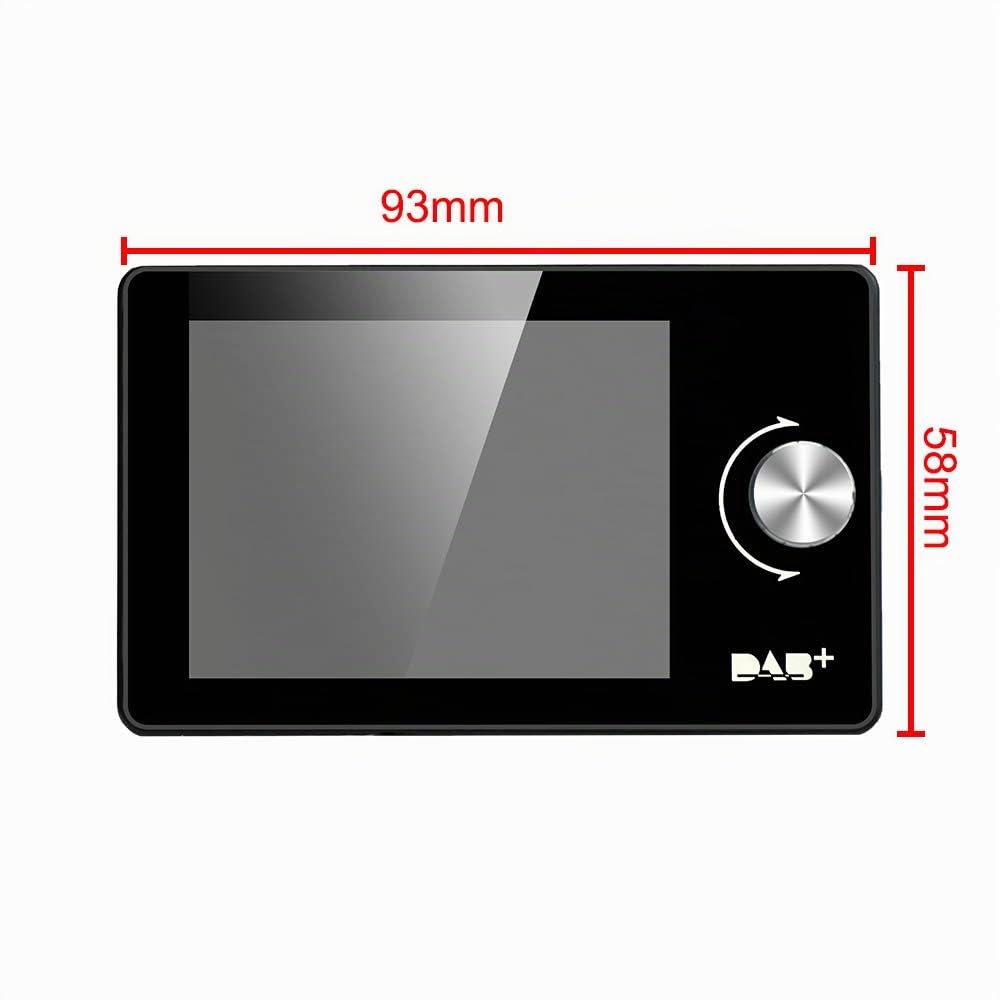Adattatore Radio DAB 2.8 Pollici con FM Bluetooth e Vivavoce AUX USB TF | Schermo a colori con trasmettitore FM supporto AUX IN OUT e riproduzione da U Disk e TF Card