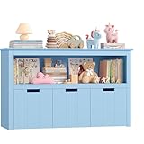 FOREHILL Mueble Almacenaje Juguetes, 1 Estante Abierto (Azul)