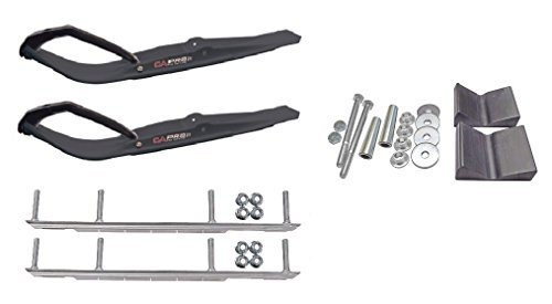 C&A Pro Black Razor Snowmobile Skis w/ 9