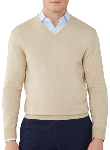Hackett London pull tricot col V homme anti-pilling coton cachemire