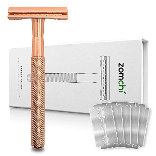 Double Edge Safety Razor for Women, Safety Razor with 5 Blades, Women Razor