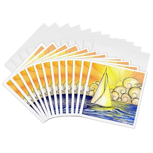 Cartes de vœux voilier impression haute définition 15x15cm