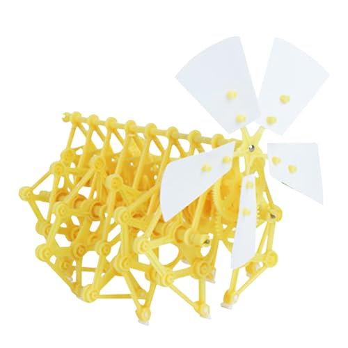 LALADEFIEE Jouet Mécanique D’énergie Éolienne pour Garçon Et Filles, Kit De Construction Éducatif en Plastique Non Toxique, Jeu Stem Créatif pour Apprentissage Physique Et Assemblage Ludique