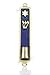 Produktbild Mezuza Jüdischer Jüdischer Shaddi-Stern von David Island, vergoldet, 7 cm, Blau