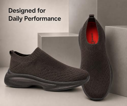 Image of Kraasa Trial Running Shoes with Lightweight Memory Insole | Breathable, Anti-Skid Knit Sneaker, Walking & Gym Shoes