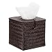 MyGift Decorative Woven Brown Seagrass Refillable Facial Tissue & Napkin Holder Box w/Hinged Top Lid