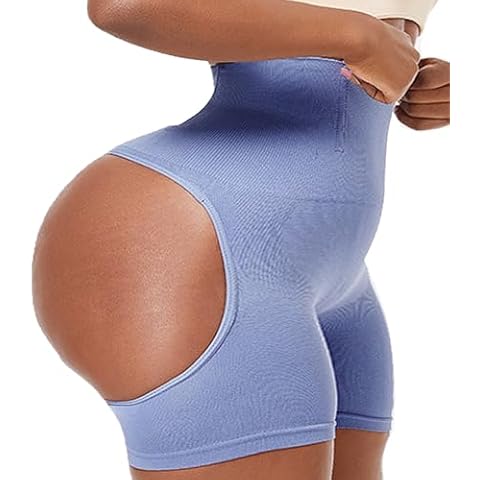 Butt Lifter Panties for Women Body Shaper Tummy Control Butt Lifter Shapewear Waist Trainer with Butt Lift Underwear (US, Alpha, Medium, Regular, Regular, Blue) Cover