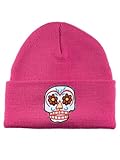 Photo Gallery gravity threads sugar skull patch cuffed beanie, rosa acceso, taglia unica Photo Gallery gravity threads sugar skull patch cuffed beanie, rosa acceso, taglia unica