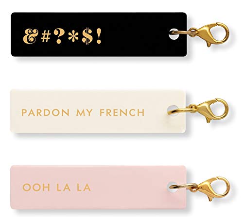 Kate Spade New York Planner Accessories Charm Set of 3, Pardon My French