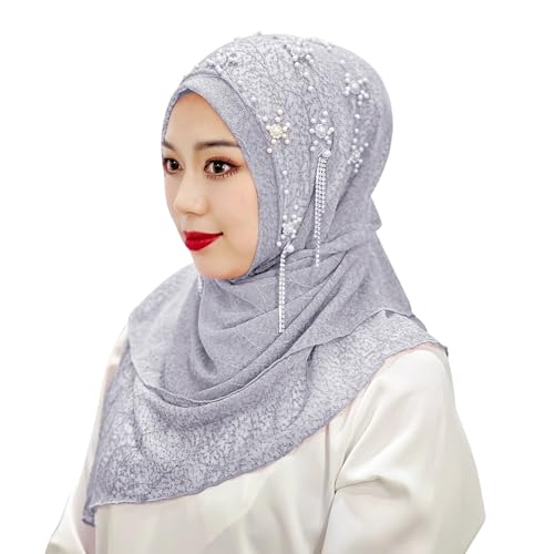 Muslim Hijab Head Wrap Scarf One Piece Hijab Rhinestone Hijab Scarf Shawl Wrap Hijab Turbans for Women Instant Hijab2