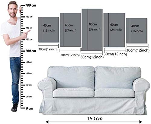 GSDFSD Canvas Prints Wall Art Steampunk Landscape 5 Pieces Painting Contemporary Picture Home Decoration for Bedroom Framed Ready to Hang steampunk buy now online