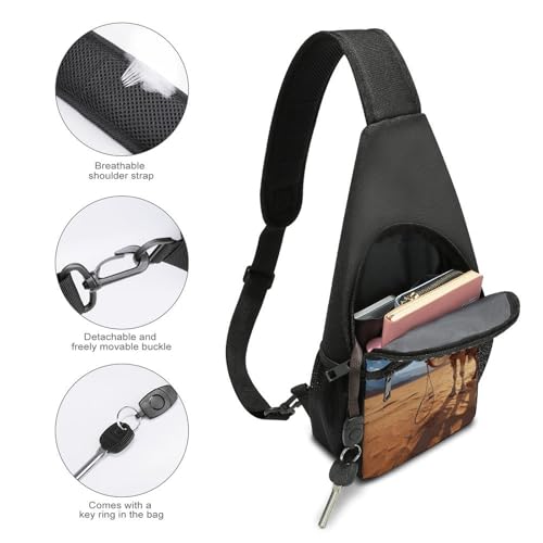 Mochila Compacta Sling para Senderismo y Viaje Unisex miniatura 4