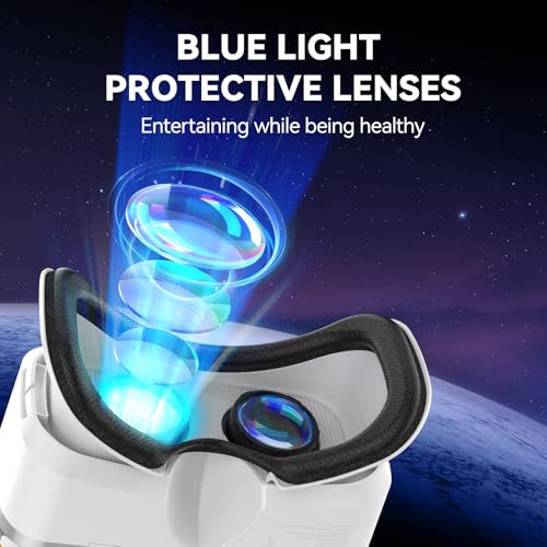 Image of TECKNET VR Headset for Phone, Virtual Reality Headsets with HD 110FOV Anti-Blue Light Lenses & Adjustable Gears, 3D VR Headset for Kids Compatible iPhone Samsung Android 4.7-7.2 inch