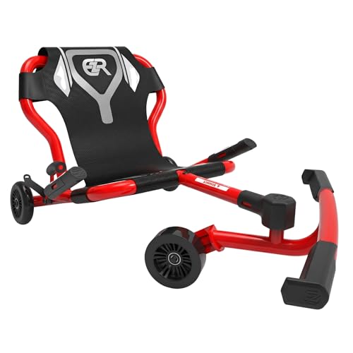 EzyRoller Classic X Go Kart Drift Trike para niños de 4 a 14 años | Triciclo Gokart hasta 70 kg | Vehículos Infantiles para Exteriores 1 Plaza, Capacidad de Carga hasta 70 kg (Rojo)