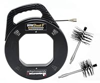 NEU ULTRABrush | Reinigungsset für Pelletofen, Kaminofen, Schornsteinbürste, kompatibel mit allen Arten von Schornsteinen, 3-teiliges Set, mit Spender für eine schnelle und praktische Anwendung