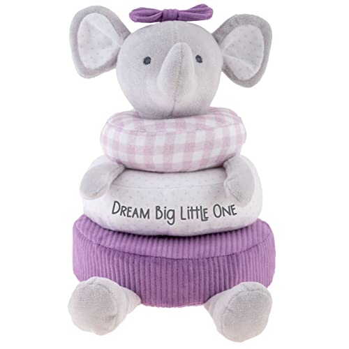 Image of Stephen Joseph, Stacking and Nesting Plush, Stuffed Animal Baby Stacking Rings Learning Toy, Baby Sensory Developmental Toy Rattles, 4- Piece Set