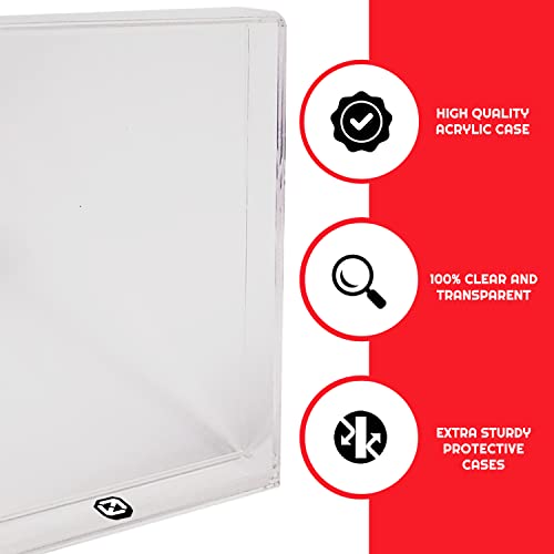 Image of EVORETRO Acrylic Display Case Compatible for Nintendo Switch Games - Clear Game Box Protector with UV Protection - 4MM Thick Protective Case for Retro Nintendo Switch Sports Game (Pack of 2)