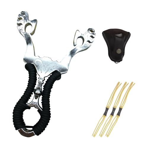 おもちゃアウトドア スリングショットゴムバンド 動物撃退器 グリーンレーザー 害獣・害虫対策器 トレーニングツール 交換用3本ゴムバンド付き(イエロー)のサムネイル