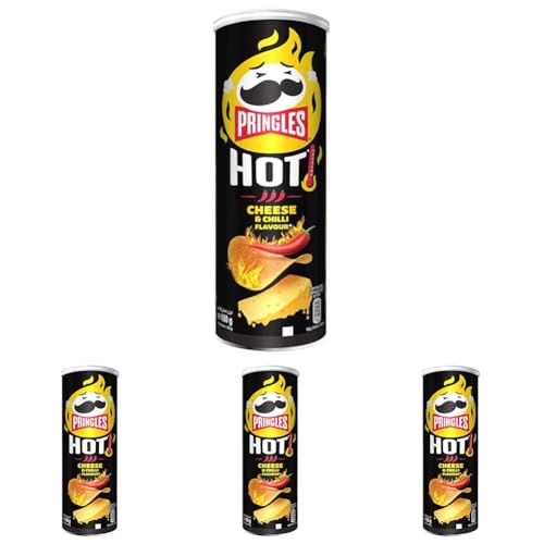 Chips Tuiles Pringles Flame Fromage Et Piment, 160g (Lot de 4)