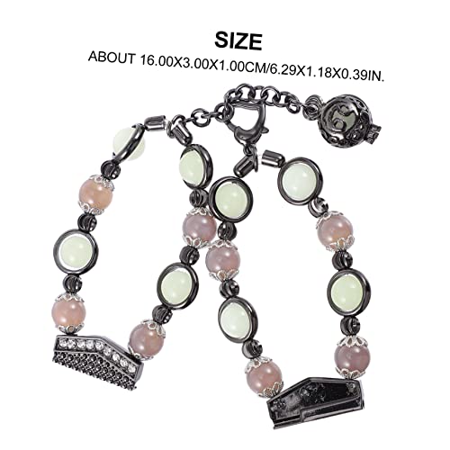 UKCOCO Pulseira Luminosa De Ágata Acessórios De Brilho Pulseiras De Metal Pulseira De Relógio De Cri