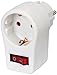 Price comparison product image Brennenstuhl Adapter Connector Euro 2 + Protection of Contact 1 White with Switch, 1508100