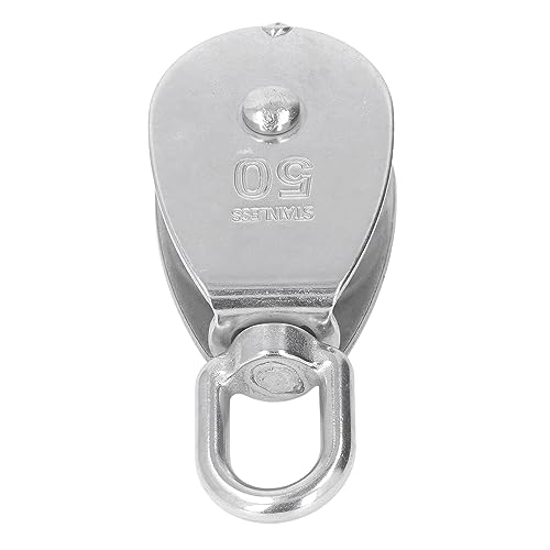 3-teiliges schweres Du-Edelstahl-Riemenscheiben-Set, 400 kg Tragkraft, 360 ° drehbar, glatte Seilrollen zum Anheben von Abschleppbooten, Deckrollensystemen