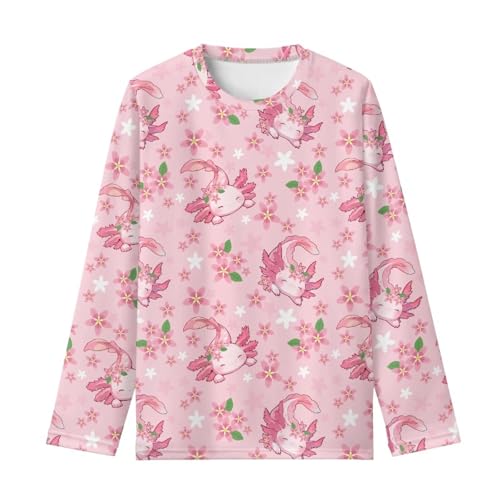 Image of Renewold Boys Girls Tees Kids T-Shirt Long Sleeve Crewneck T Shirts Casual Athletic Tops Clothing for Home School Travel