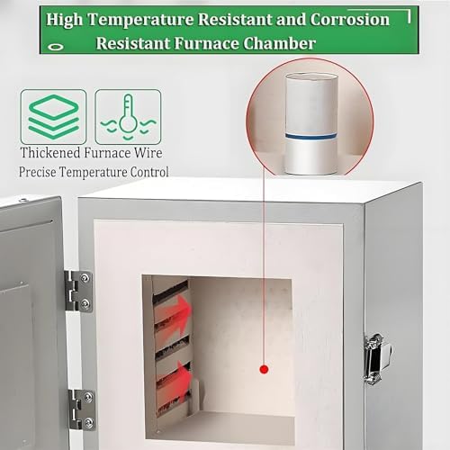 High-Temperature Muffle Furnace 1150℃, 2000W Kiln for Jewelry Making, Plaster Mold Burnout, Metal Casting, Ceramics, Glass Fusing, Home Lab Use