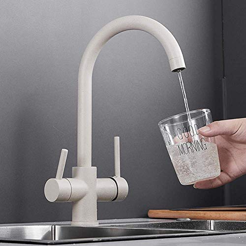 Robinets granit cuisine à voies beige pour évier moderne