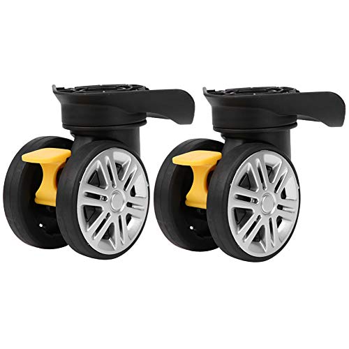 RiToEasysports Pack of 2 Universal Luggage Suitcase Wheels Replacement with Brake for Suitcase Accessory