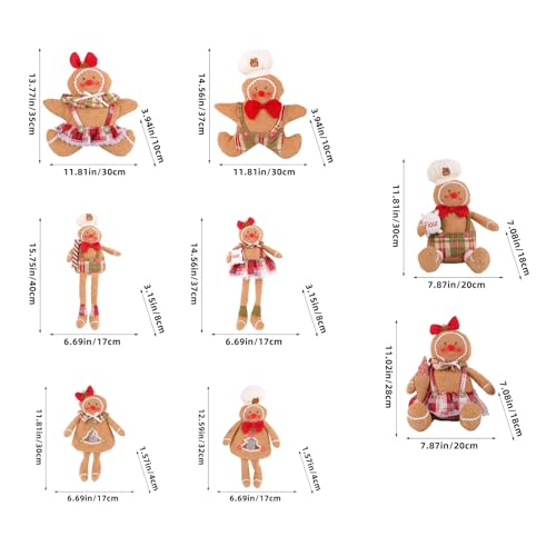 Poupées de Noël en peluche : suspensions et décors de table - 4