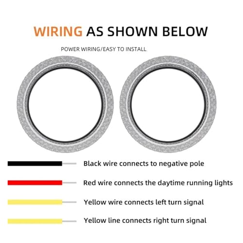Faros Angel Eyes para Coche Solución DRL RGB con App Bluetooth 6