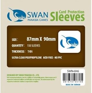 Swan Card Sleeves (87x90mm) - 150 Pack, Thin Sleeves