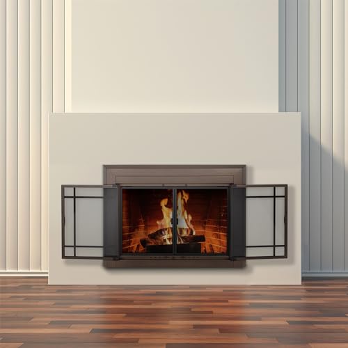 Pleasant Hearth Easton Small Burnished Bronze Fireplace Glass Door Set by Pleasant Hearth - Image 6