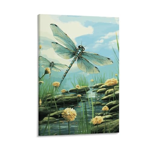 Toile murale décoration esthétique chambre et salon avec cadre suspendu 40x60