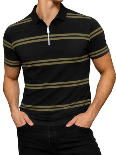 Image of EYEBOGLER Polo T-Shirt for Men || Half Sleeves Neck Polos Men's T-Shirt || Striped Polo || Packs Also Available