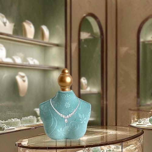 Décoration élégante et présentoir buste pour colliers de créateurs