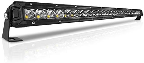32 Inch LED Light Bar Single Row Flood & SpotBeam Combo 30000LM Off Road LED Light Bar Driving Light for Pickup SUV ATV UTV Truck Roof Bumper