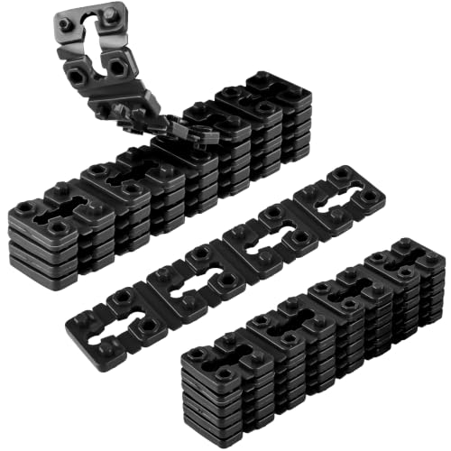 Image of Outlet Spacers for Electrical Box, 48 PCS Spacers for Box Extender Kit | Plastic Wall Plate Spacer, Tile Backsplash Shims for Loose Outlet, Switch Repair, Stackable, Black
